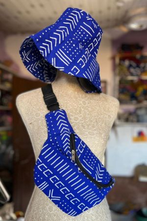 2 Set - Tribal Pattern Sun Hat with Fanny Pack