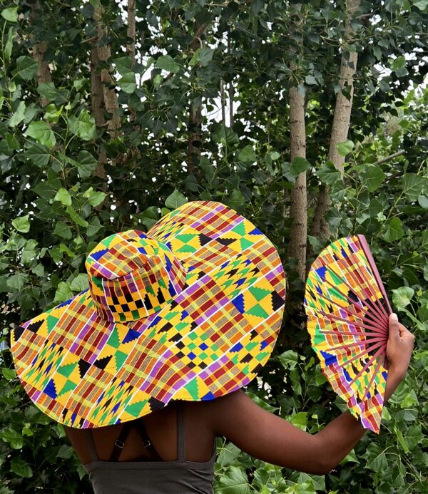 2 Set - Super Wide Brim Summer Hat & Fan