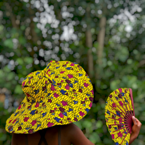 2 Set - Super Wide Brim Summer Hat & Fan