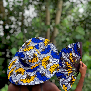 2 Set - Regular Brim Summer Hat & Fan