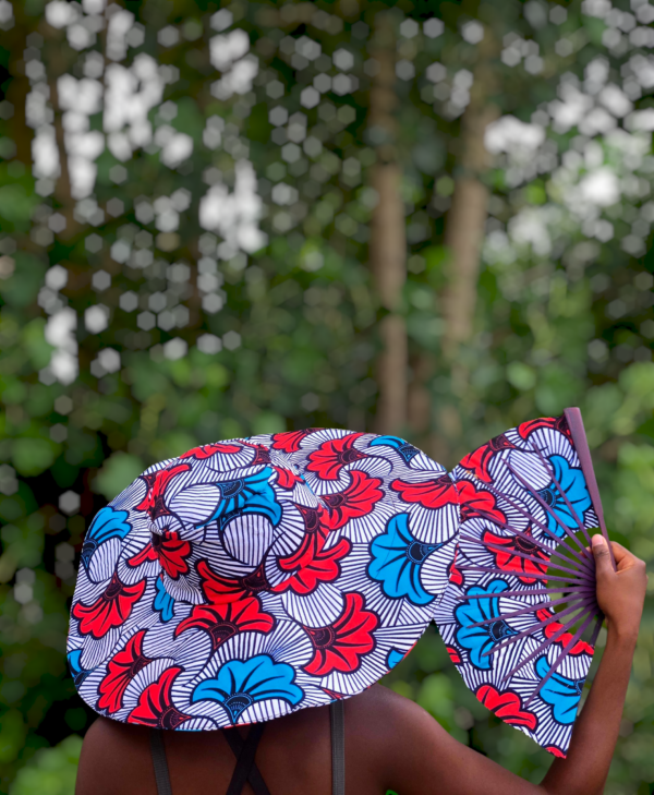 2 Set - Regular Brim Summer Hat & Fan