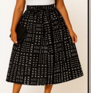 BLOOM - Elastic Waist Skirt+Pockets+Headwrap