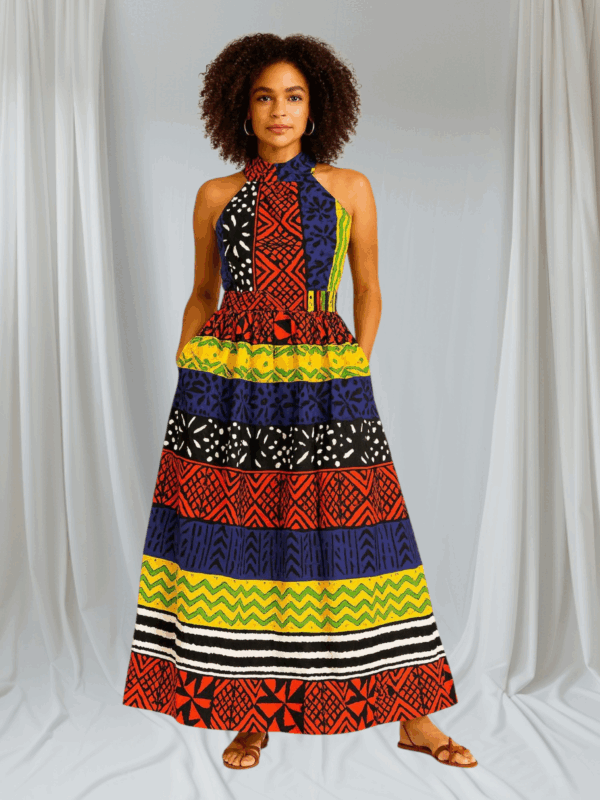 AFROPOLITAN - Halter Dress