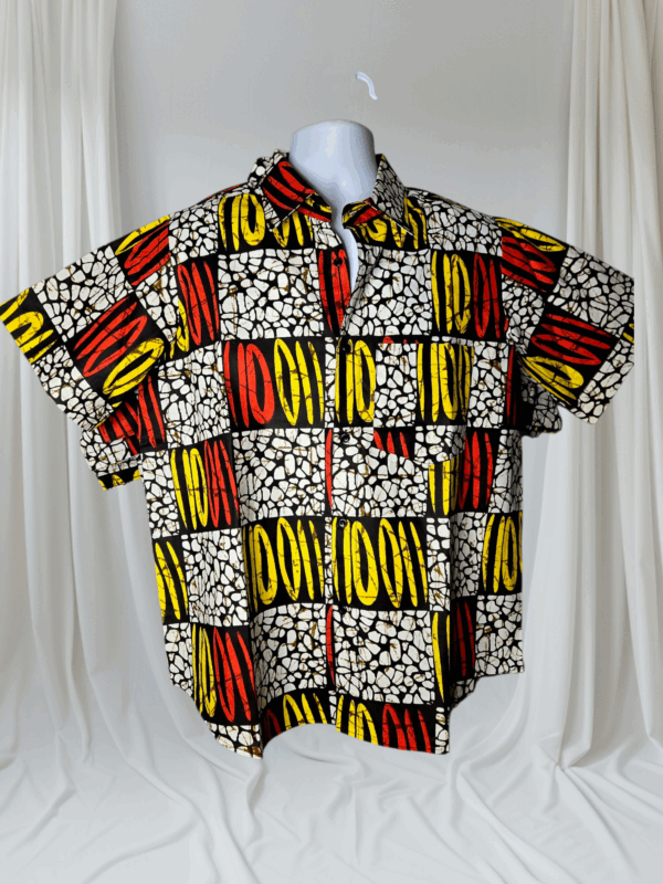 AFRO PATTERNED - Men's Shirt - Image 3